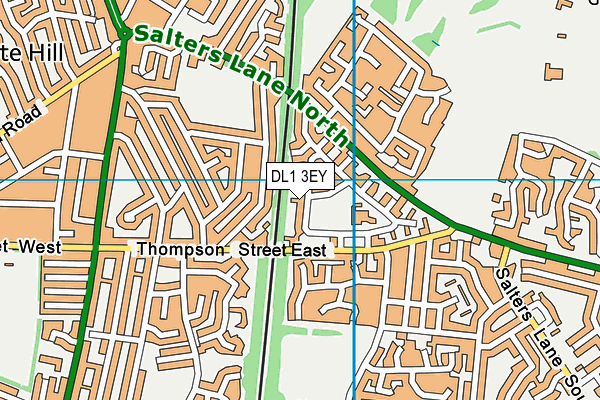 DL1 3EY map - OS VectorMap District (Ordnance Survey)