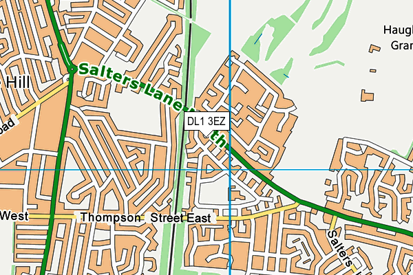 DL1 3EZ map - OS VectorMap District (Ordnance Survey)