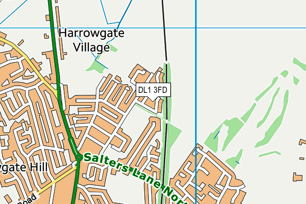 DL1 3FD map - OS VectorMap District (Ordnance Survey)