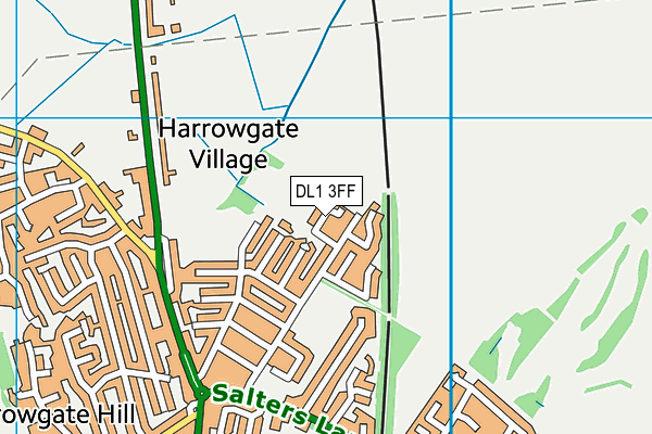 DL1 3FF map - OS VectorMap District (Ordnance Survey)