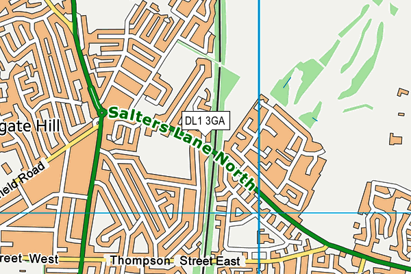 DL1 3GA map - OS VectorMap District (Ordnance Survey)