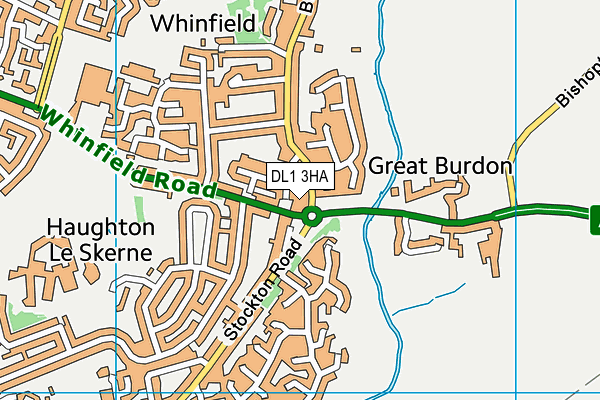 DL1 3HA map - OS VectorMap District (Ordnance Survey)