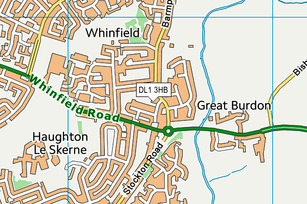 DL1 3HB map - OS VectorMap District (Ordnance Survey)