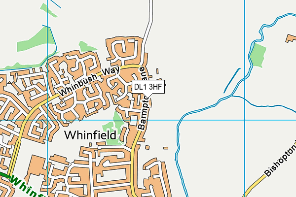 DL1 3HF map - OS VectorMap District (Ordnance Survey)