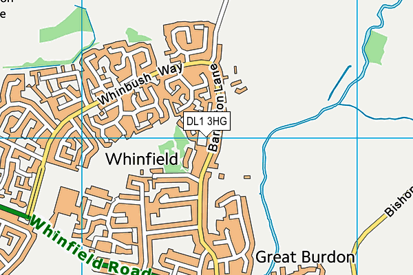 DL1 3HG map - OS VectorMap District (Ordnance Survey)