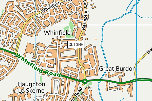 DL1 3HH map - OS VectorMap District (Ordnance Survey)