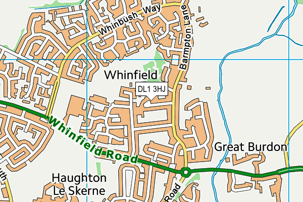 DL1 3HJ map - OS VectorMap District (Ordnance Survey)