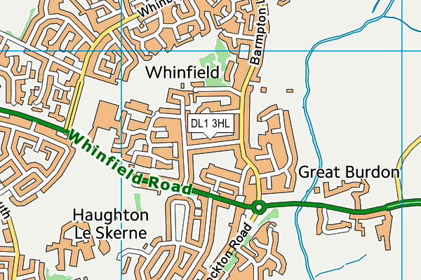 DL1 3HL map - OS VectorMap District (Ordnance Survey)