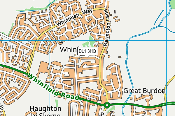 DL1 3HQ map - OS VectorMap District (Ordnance Survey)