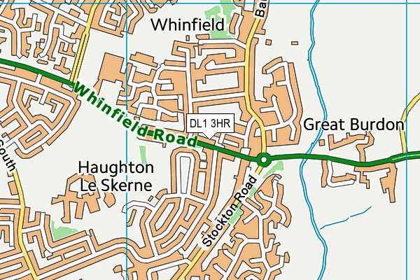 DL1 3HR map - OS VectorMap District (Ordnance Survey)