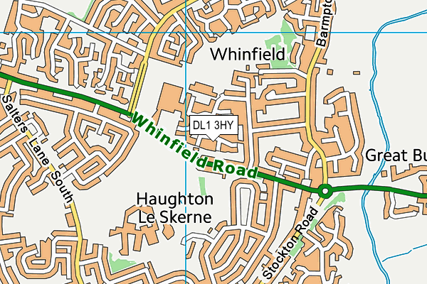 DL1 3HY map - OS VectorMap District (Ordnance Survey)