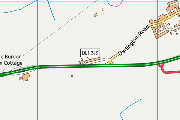 DL1 3JS map - OS VectorMap District (Ordnance Survey)