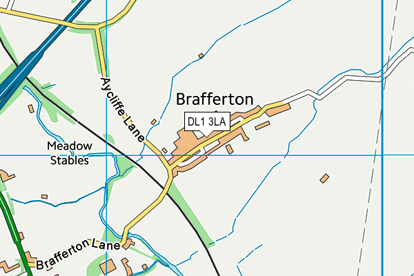 DL1 3LA map - OS VectorMap District (Ordnance Survey)