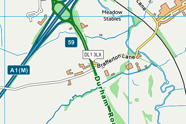 DL1 3LX map - OS VectorMap District (Ordnance Survey)