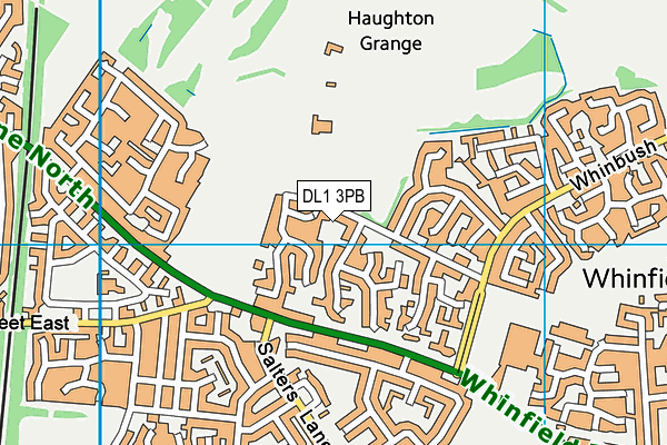 DL1 3PB map - OS VectorMap District (Ordnance Survey)