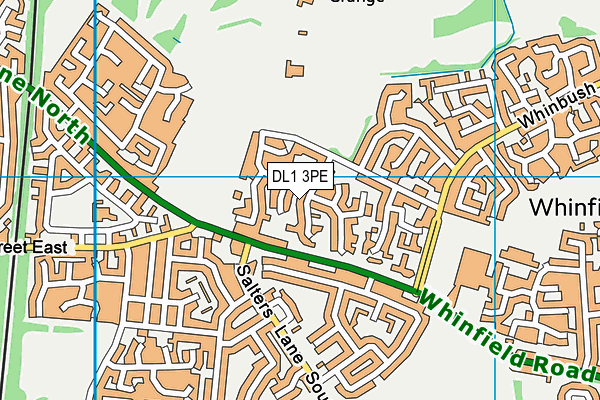 DL1 3PE map - OS VectorMap District (Ordnance Survey)
