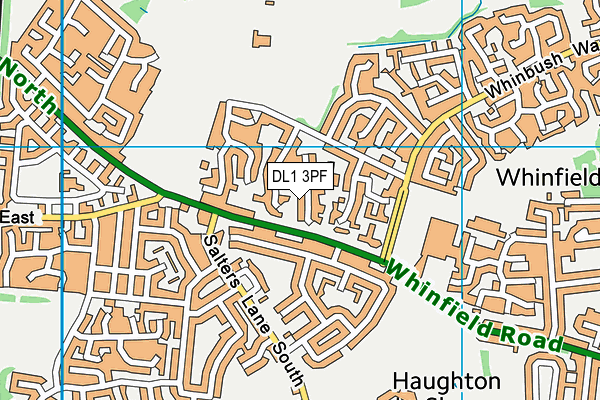 DL1 3PF map - OS VectorMap District (Ordnance Survey)