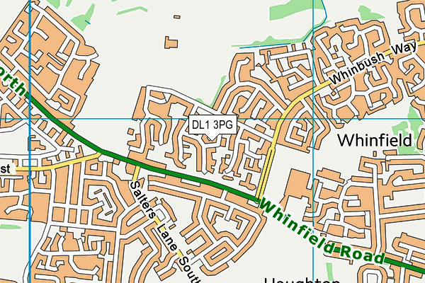DL1 3PG map - OS VectorMap District (Ordnance Survey)