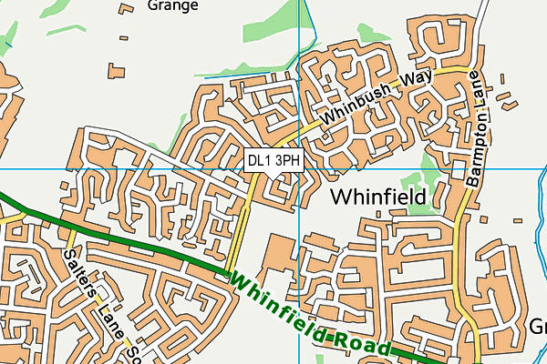 DL1 3PH map - OS VectorMap District (Ordnance Survey)