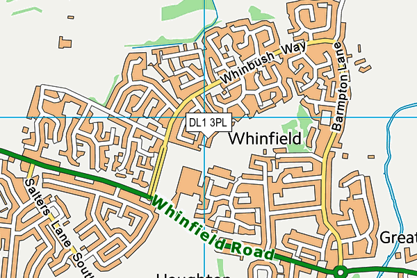 DL1 3PL map - OS VectorMap District (Ordnance Survey)