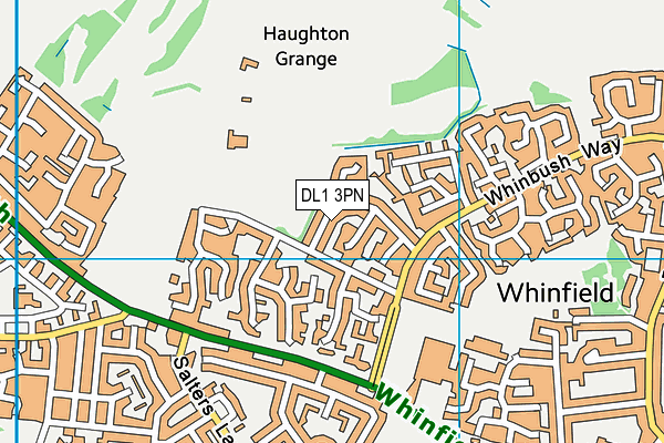 DL1 3PN map - OS VectorMap District (Ordnance Survey)