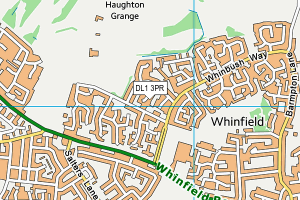 DL1 3PR map - OS VectorMap District (Ordnance Survey)