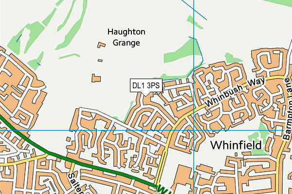 DL1 3PS map - OS VectorMap District (Ordnance Survey)