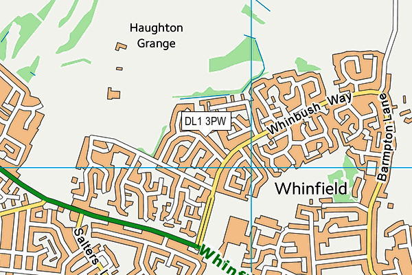 DL1 3PW map - OS VectorMap District (Ordnance Survey)