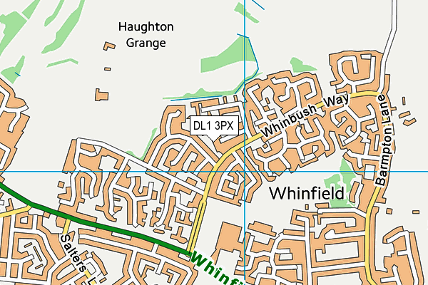 DL1 3PX map - OS VectorMap District (Ordnance Survey)