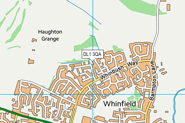 DL1 3QA map - OS VectorMap District (Ordnance Survey)