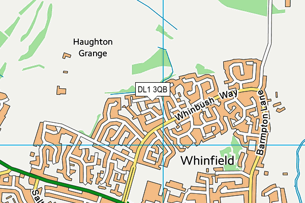 DL1 3QB map - OS VectorMap District (Ordnance Survey)