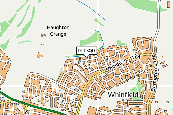 DL1 3QD map - OS VectorMap District (Ordnance Survey)