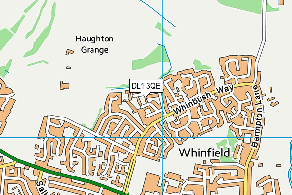 DL1 3QE map - OS VectorMap District (Ordnance Survey)