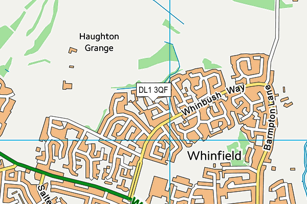 DL1 3QF map - OS VectorMap District (Ordnance Survey)