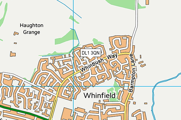 DL1 3QN map - OS VectorMap District (Ordnance Survey)