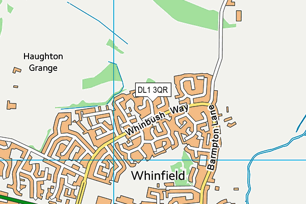 DL1 3QR map - OS VectorMap District (Ordnance Survey)