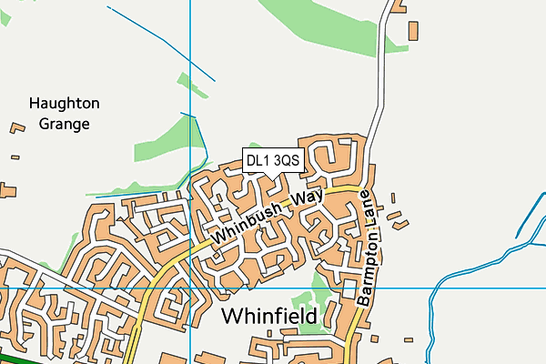 DL1 3QS map - OS VectorMap District (Ordnance Survey)