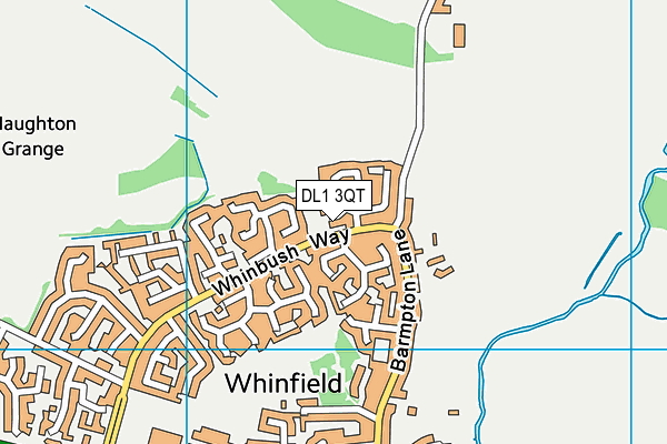 DL1 3QT map - OS VectorMap District (Ordnance Survey)