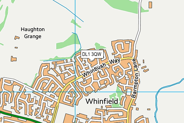 DL1 3QW map - OS VectorMap District (Ordnance Survey)