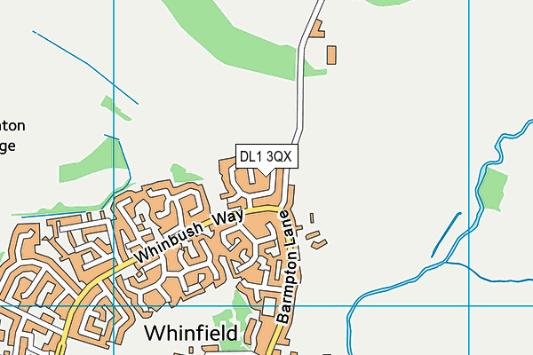 DL1 3QX map - OS VectorMap District (Ordnance Survey)