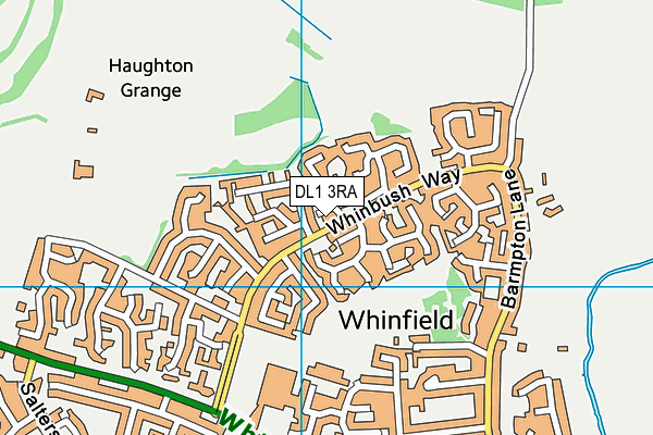 DL1 3RA map - OS VectorMap District (Ordnance Survey)