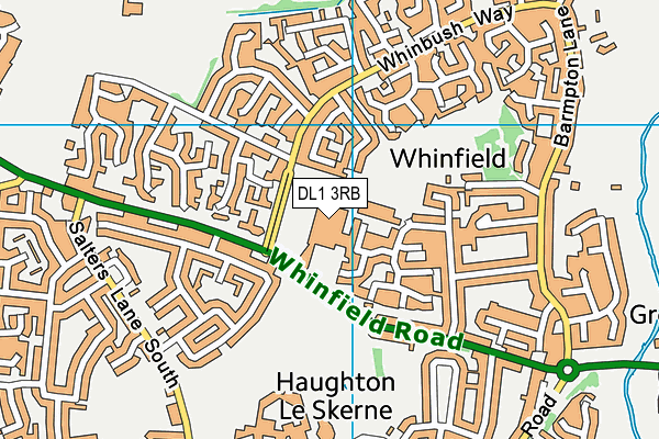 DL1 3RB map - OS VectorMap District (Ordnance Survey)