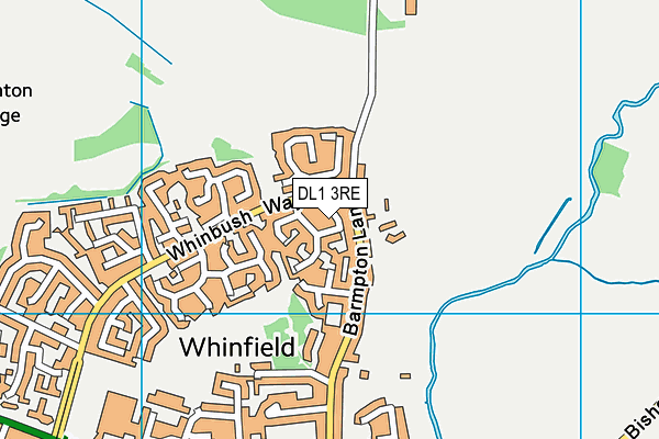 DL1 3RE map - OS VectorMap District (Ordnance Survey)