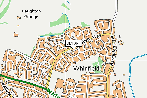 DL1 3RF map - OS VectorMap District (Ordnance Survey)