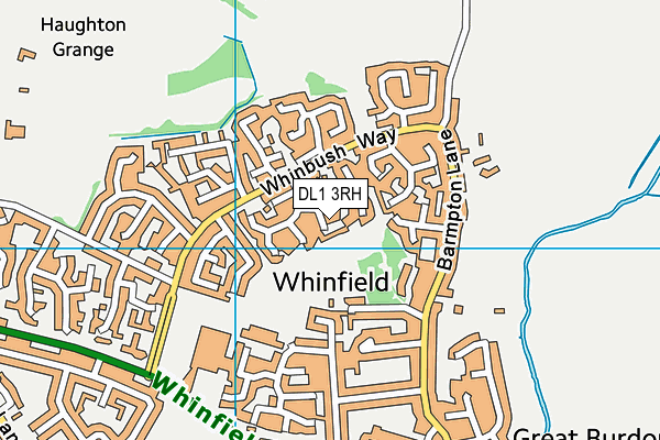 DL1 3RH map - OS VectorMap District (Ordnance Survey)