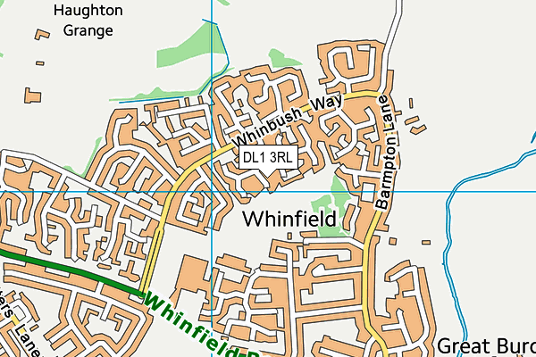 DL1 3RL map - OS VectorMap District (Ordnance Survey)