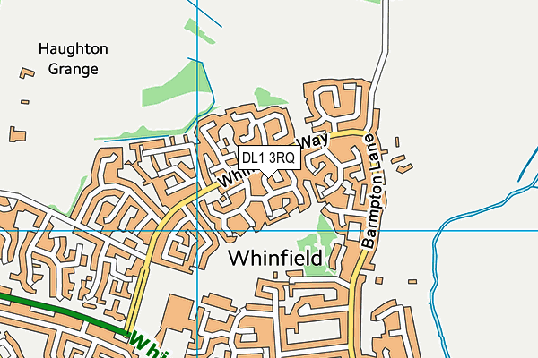 DL1 3RQ map - OS VectorMap District (Ordnance Survey)