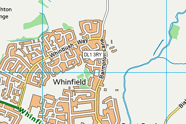 DL1 3RY map - OS VectorMap District (Ordnance Survey)