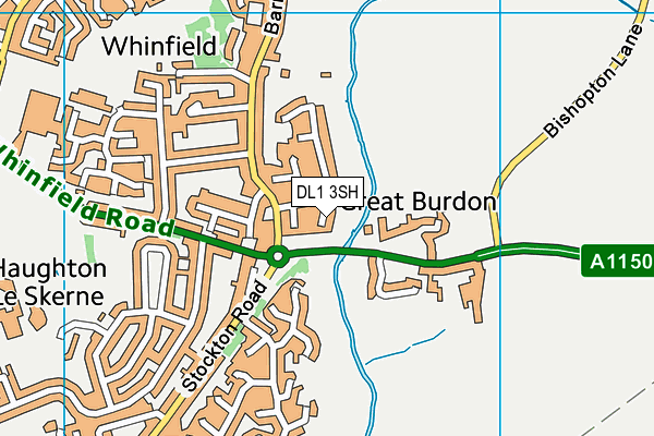 DL1 3SH map - OS VectorMap District (Ordnance Survey)