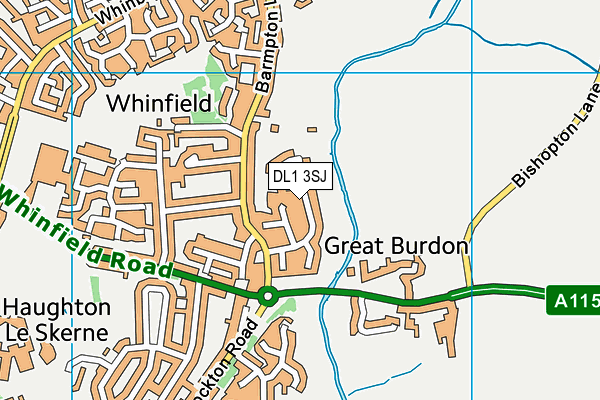 DL1 3SJ map - OS VectorMap District (Ordnance Survey)